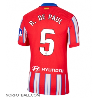 Billige Fotballdrakt Atletico Madrid Rodrigo De Paul #5 Replika Hjemmedrakt 2024-25 Kortermet